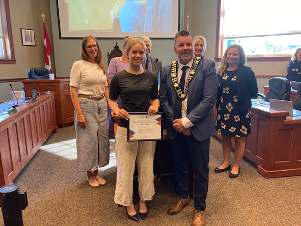 Two Goderich young people awarded by the Town of Goderich for volunteerism