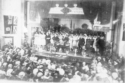 The opening of Blyth Memorial Hall marked the first time, but not the last, that the building would be standing room only.