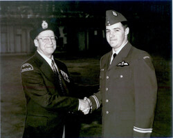 The late Russell Cook was able to award Major Shane Loder, his grandson, with his pilot
wings at his graduation ceremony years ago at CFB Portage La Prairie in Manitoba. (Photo
submitted)